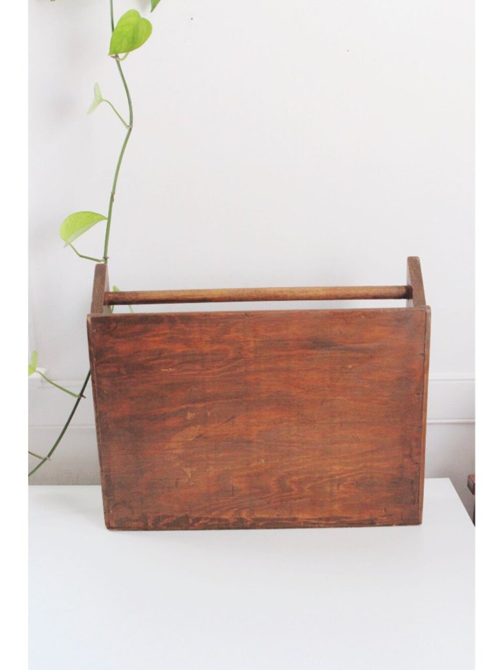 Vintage Wooden Wall Shelf With Two Rods For Display Storage - Trinket Shelf, Tow - Picture 3 of 5